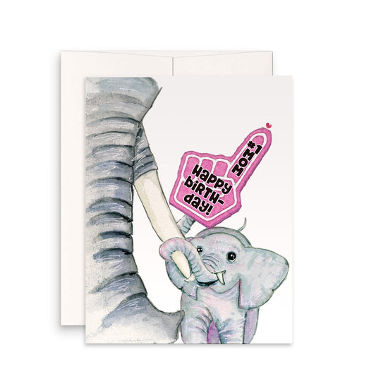 Elephant New Mum Happy Birthday Mom Birthday Card