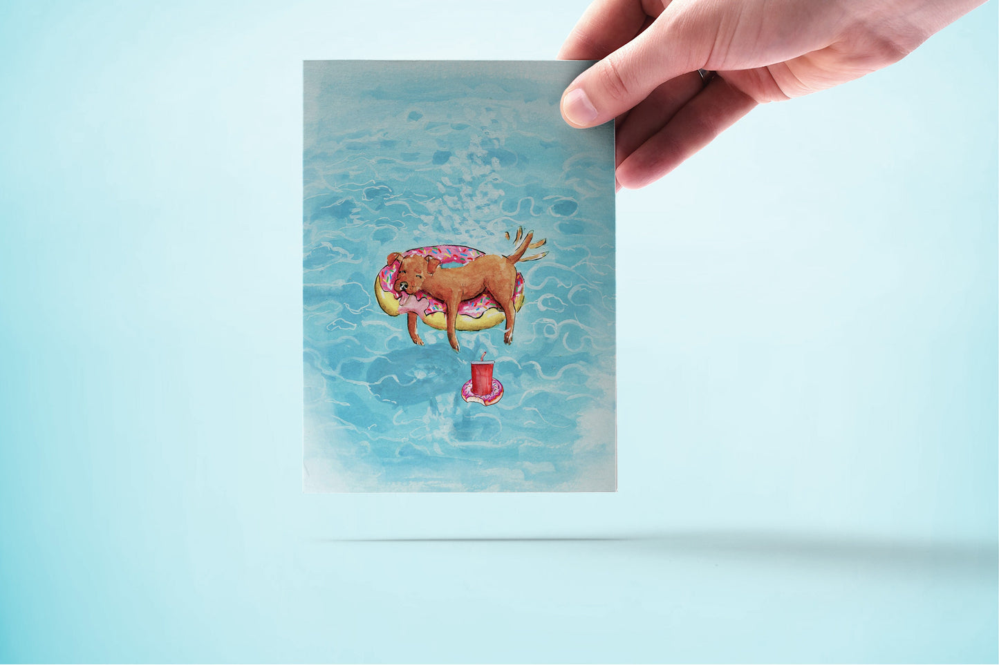 Summer Time Dog Swimming Pool Party Cards For Friends, Cute Summer Birthday Cards For Him, Summer Vibes Gifts For Her
