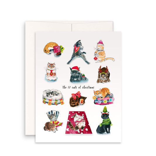 Funny Cat Christmas Cards - 12 Days Of Christmas For Cat Lovers