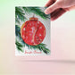 Funny Cat Christmas Cards Pack - Santa Claws Christmas Tree Ornament