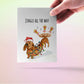 Dachshun Christmas Card Funny - Wiener Dog Jingle All The Way