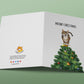 Naughty Cat Christmas Card For Her -  Merry Christmas Tree