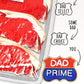 Prime Steak Fathers Day Card Funny - Barbecue Meat Lover Grill Dad Card From Daughter
