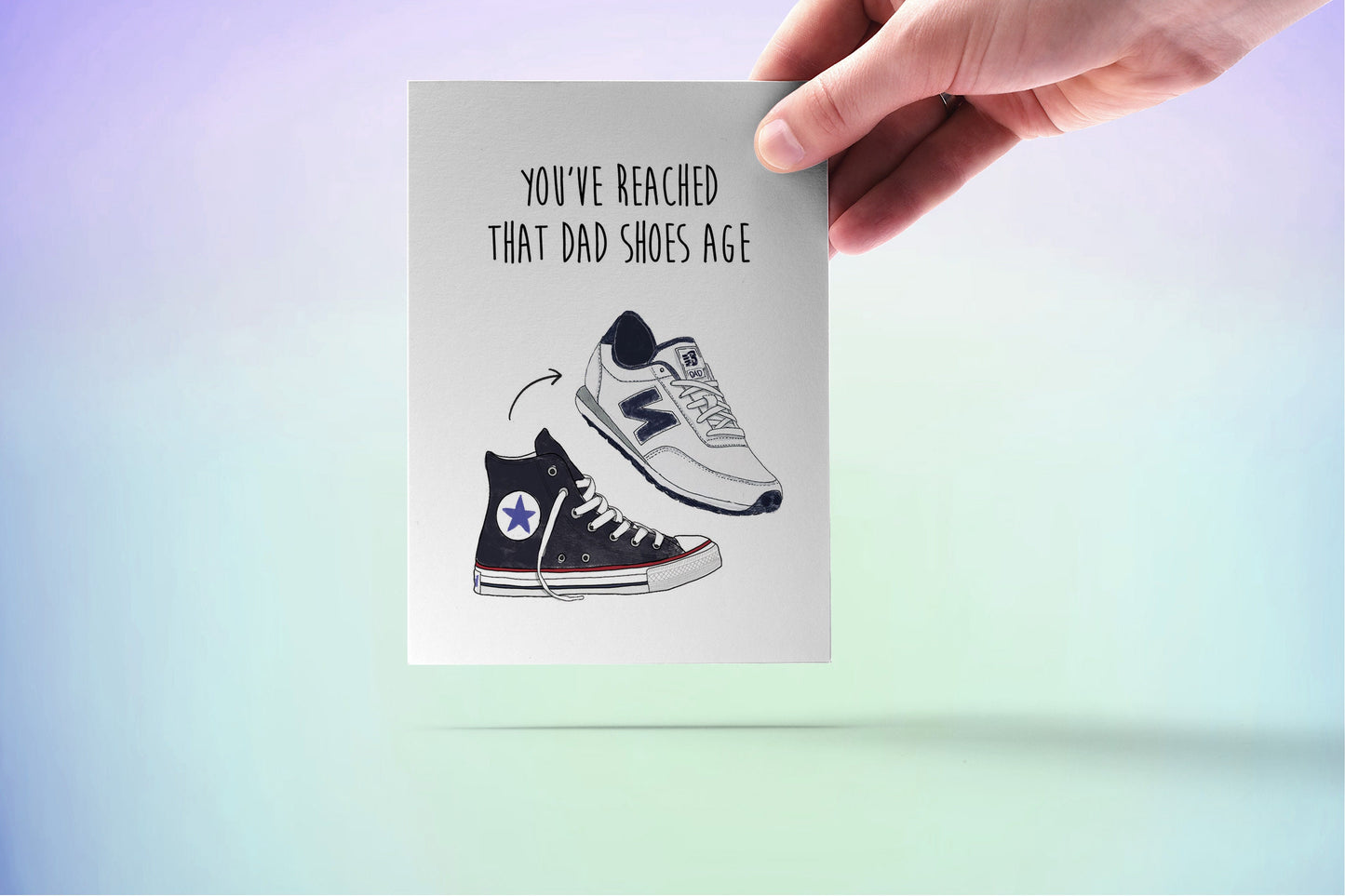 Dad Shoes Funny Birthday Cards For Dad - 30th Birthday 40th Birthday Card For Friends