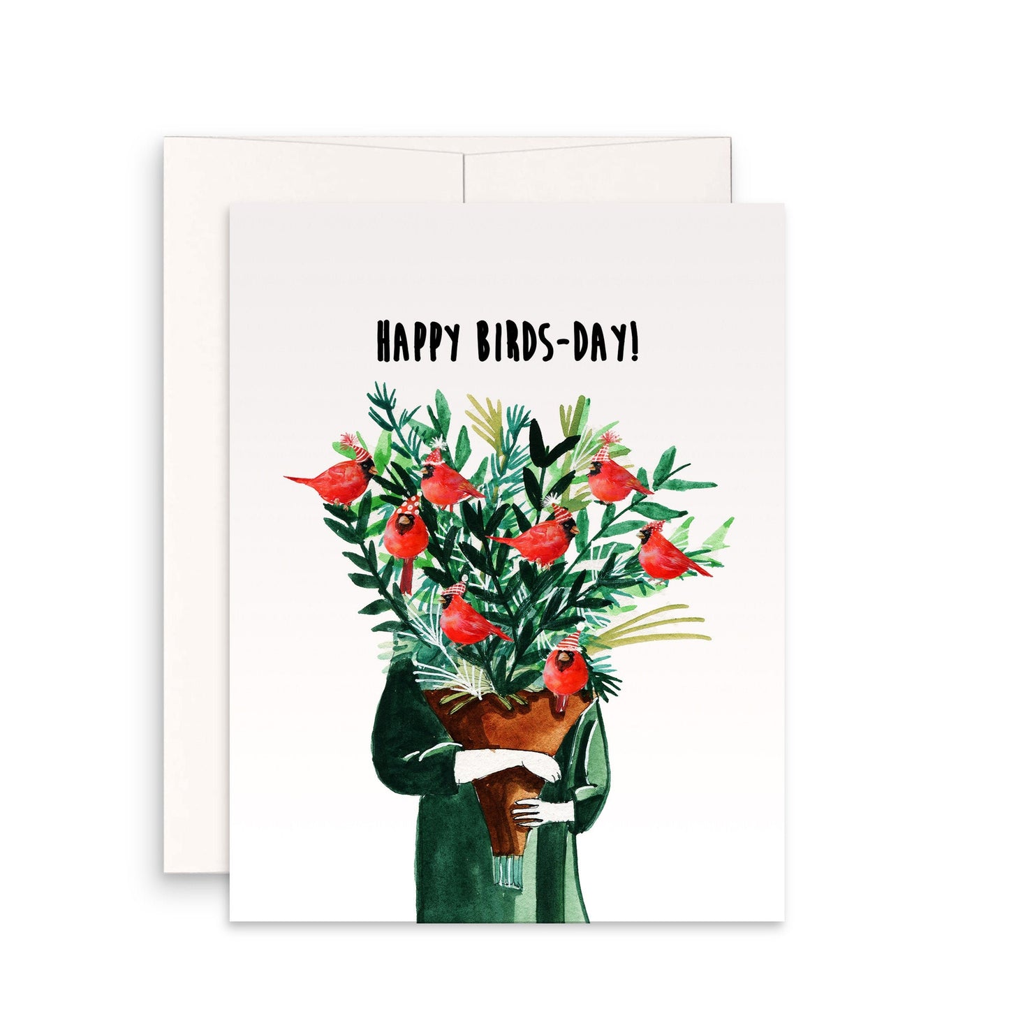Cardinal Bird Birthday Cards For Mom - Happy Birds Day Floral Birthday Gift For Her