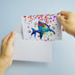 Shark Birthday Cupcake Sprinkle Greeting Card