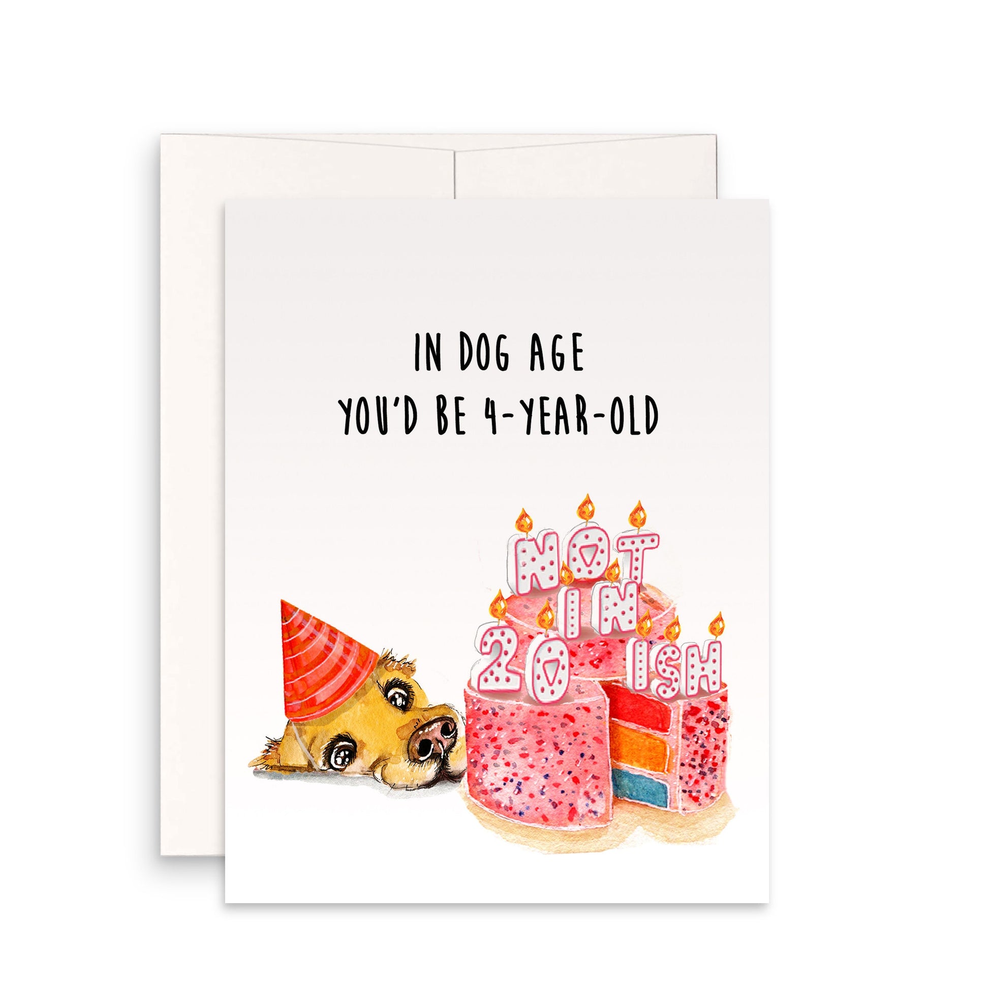 Funny 30th Birthday Card For Her - Not In 20-Ish Your Twenties Has Expired  - Golden Retriever Dog Birthday Cards For Him – Liyana Studio