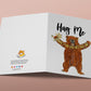 Quarantine Grizzly Bear Hug Card - Thinking Of You Gift