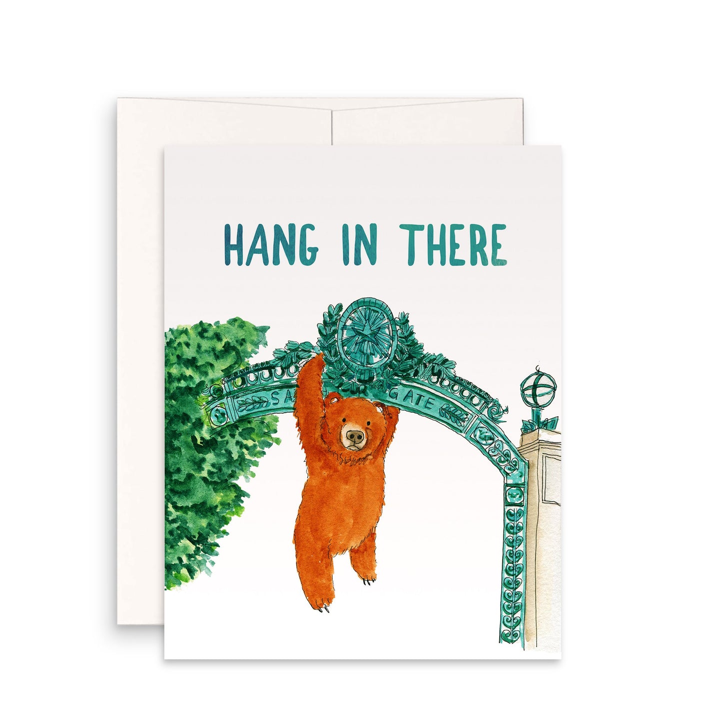 Grizzly Bear, Hang In There Bear, Struggle Is Real, Good Luck Card, Funny Encouragement Card, Positive Vibes Motivational Card, Exam