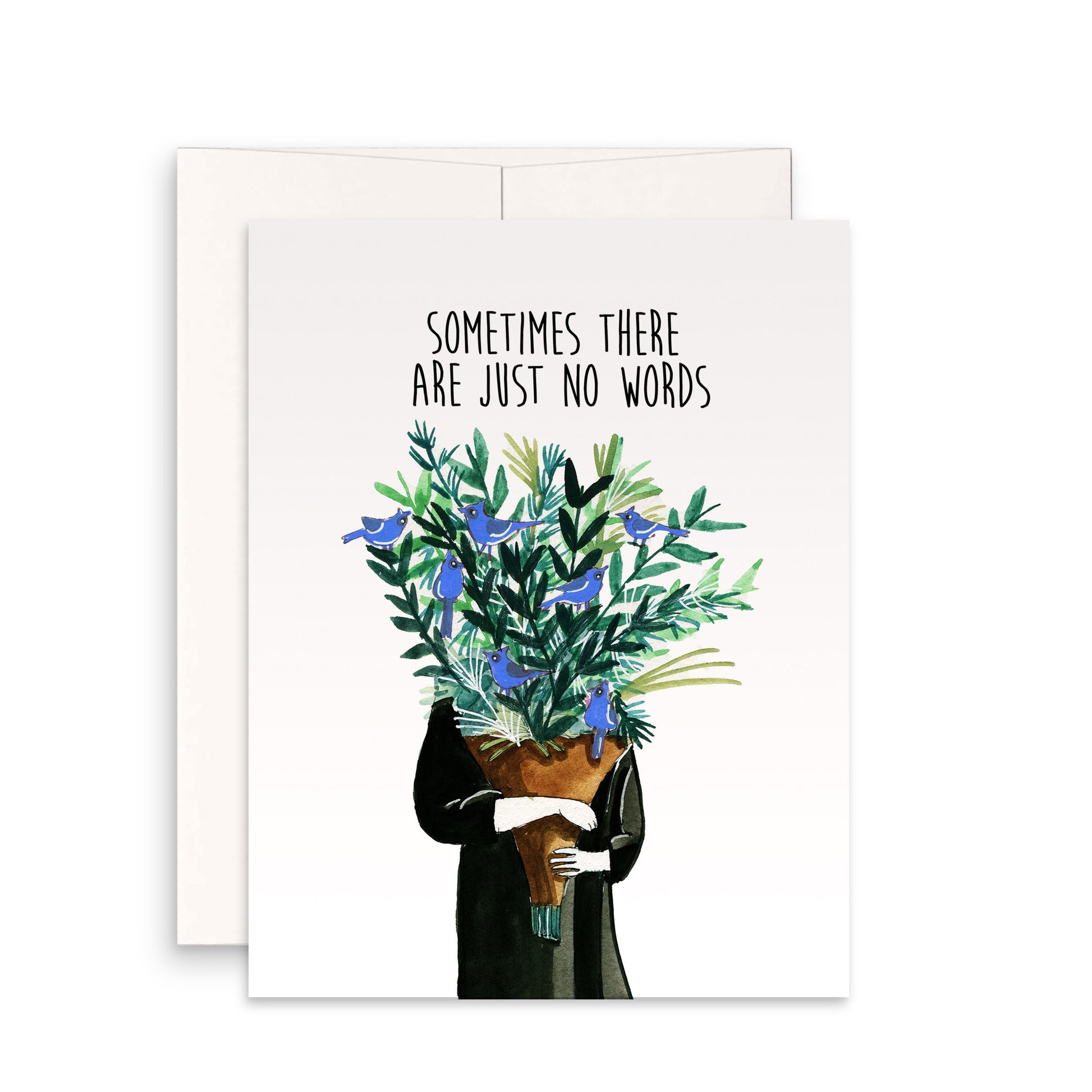Flowers Sympathy Card - Thinking of You Card - There Are No Words