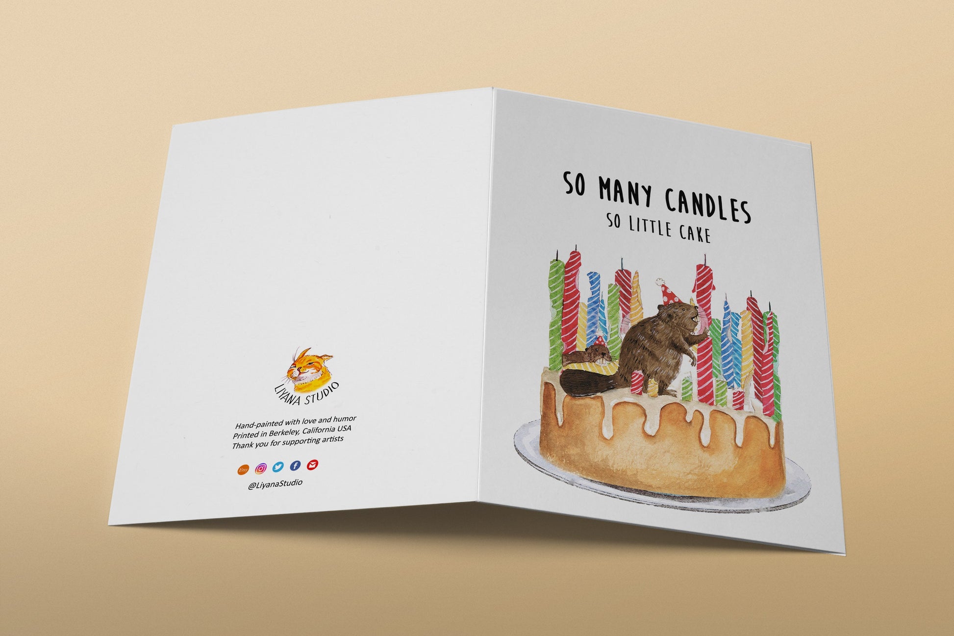 Surrounded by Candles Funny Birthday Card