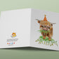 Highland Cow Vegan Birthday Card Funny - Favorite Herbivore Vegetarian Birthday Cards For Best Friend