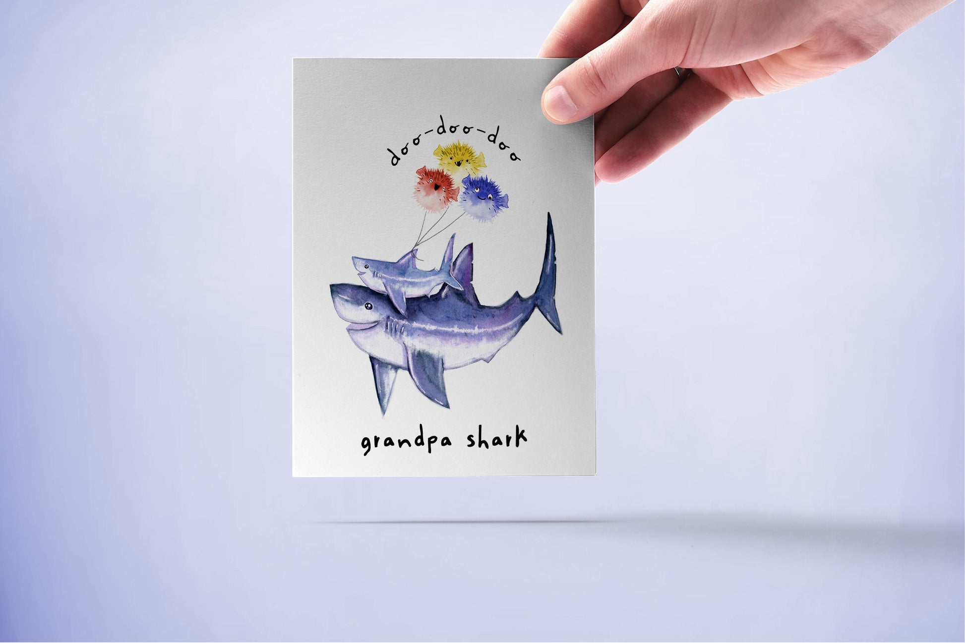 Shark Funny Birthday Cards For Grandpa - Grandpa Fathers Day Cards From Grandkids