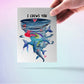 Sharks Tornado Birthday Card For Best Friend - Shark Lover Birthday Gifts