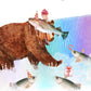 Grizzly Bear Funny Birthday Cards For Boyfriend - Salmon Fish Fly Fishing Birthday Party