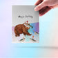 Grizzly Bear Funny Birthday Cards For Boyfriend - Salmon Fish Fly Fishing Birthday Party