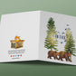 Bear Couple Fir-Ever Wood Anniversary Card For Husband - Love Forever Adventure - 5th Anniversary Gift For Him