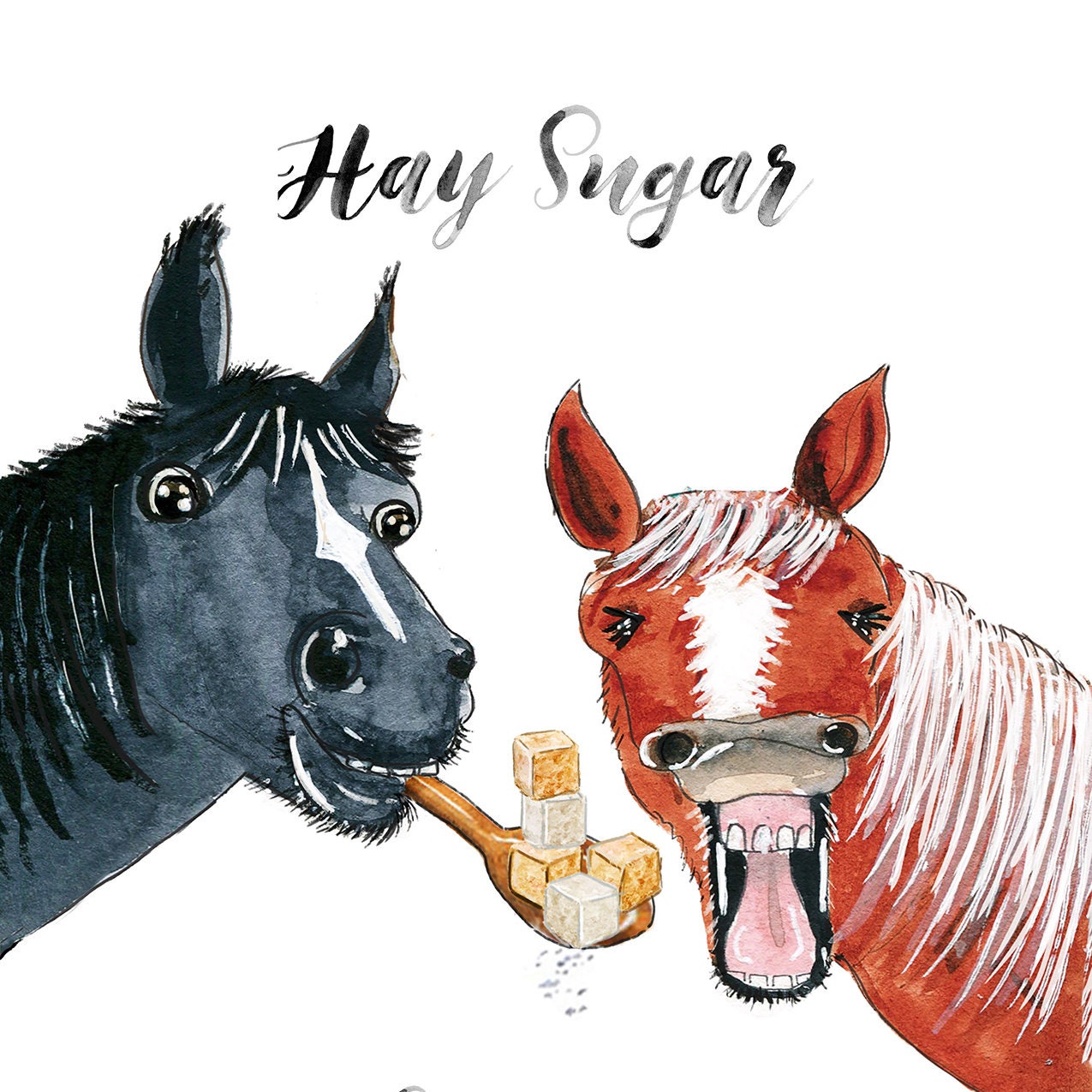 Horse Couple 6 Years Sugar Anniversary Card For Husband - Funny 6th Anniversary Cards For Him