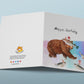 Grizzly Bear Funny Birthday Cards For Boyfriend - Salmon Fish Fly Fishing Birthday Party