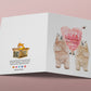 Polar Bear Couple Cotton Anniversary Card For Husband - Cotton Candy 2 Years Sweetness - 2nd Anniversary Gift For Boyfriend