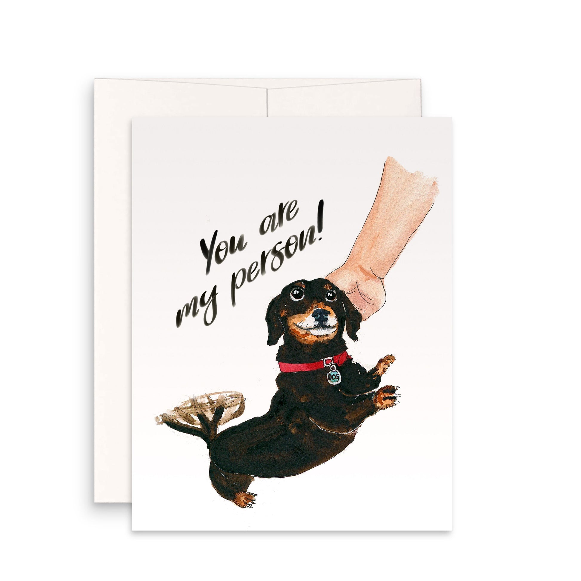 Dachshund Dog Card For Best Friend - You Are My Person - Dog Lover Gifts For Boyfriend
