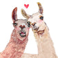 Llamas Funny Wedding Card For Friends - Two Weirdos Alpacas - Engagement Congratulations Cards For Bride And Groom - Funny Anniversary Card