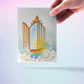 Gate Of Heaven Pet Sympathy Card - Cross the Rainbow Bridge Memorial Card For Loss Of Dog Cat