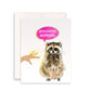 Raccoon Congrats Engagement Card Funny - Best Friend Bridal Shower Card - Shiny Ring Proposal Gifts