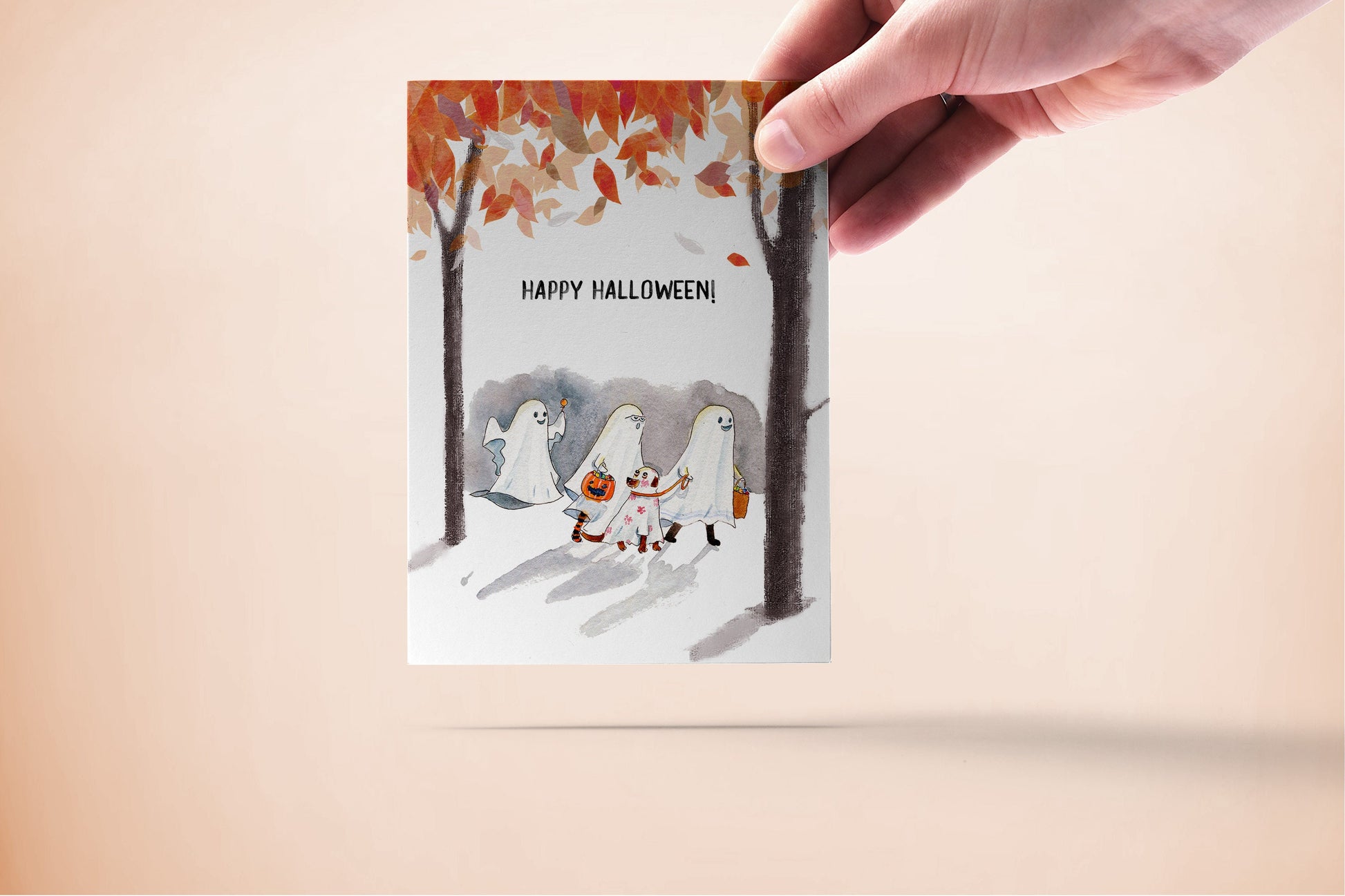Trick Or Treat - Cute Halloween Cards For Best Friend - Fall Greetings