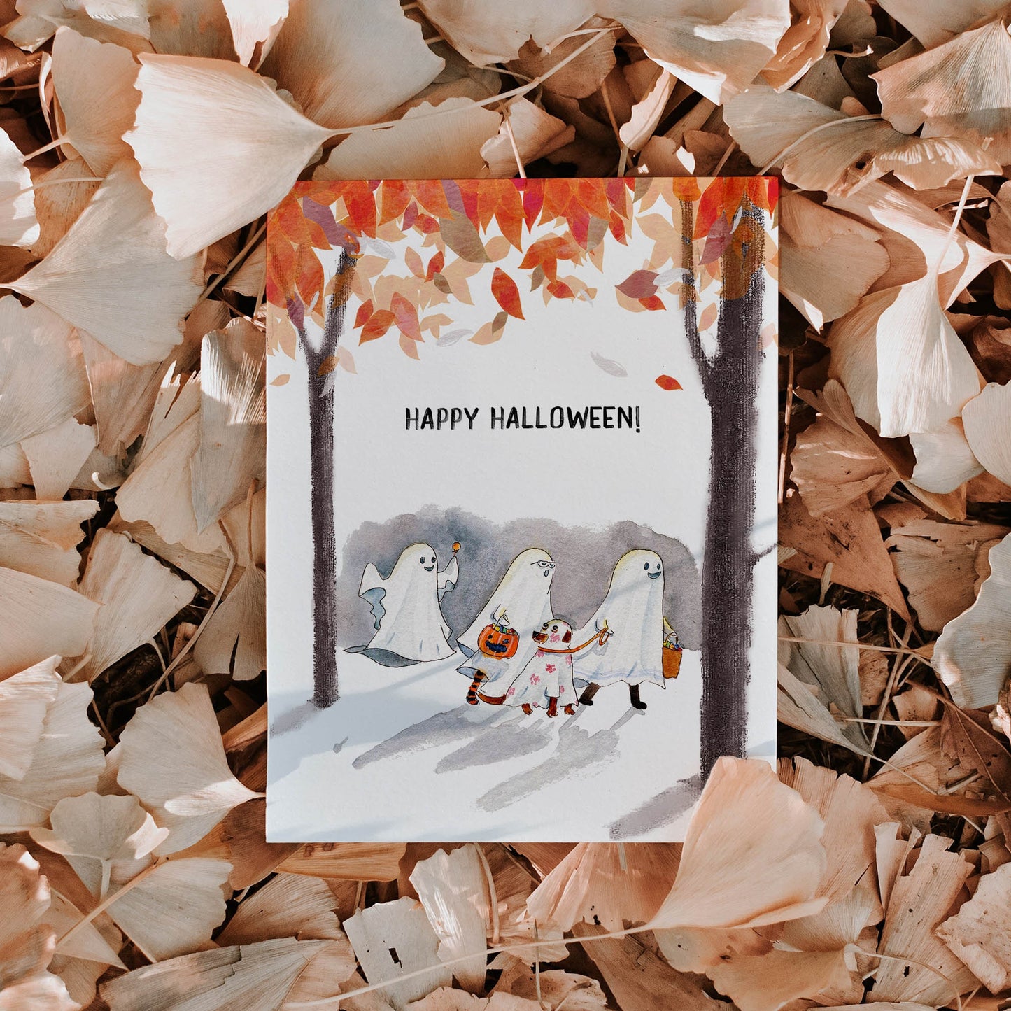 Trick Or Treat - Cute Halloween Cards For Best Friend - Fall Greetings