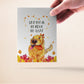 Grateful Golden Retriever Dog Thanksgiving Card For Friends - Thank You Cards - Autumn Holiday Seasons Greetings