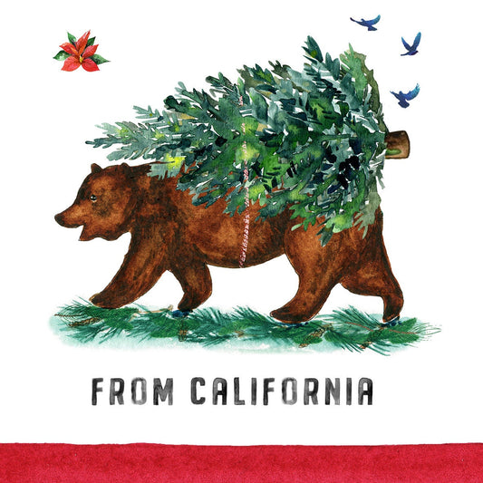 Season's Greetings From California Bear Christmas Card