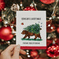 Season's Greetings From California Bear Christmas Card