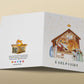 O Holy Night Christmas Cards - Cat Nativity Scene Religious Card