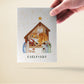 O Holy Night Christmas Cards - Cat Nativity Scene Religious Card