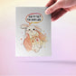 Lucky Bunny Feet Good Luck Cards For Best Friends -Rabbits Foot Lucky Gift - Funny Encouragement Cards