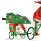 Cycling Funny Christmas Cards For Kids - Santa Claus Bike Tailer Xmas Tree - Cute White Dog Bichon Frise