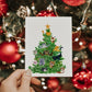 Cat Christmas Tree Card Funny - Cat Lover Gift For Friends - Orange Tabby Siamese Black Cat Cards