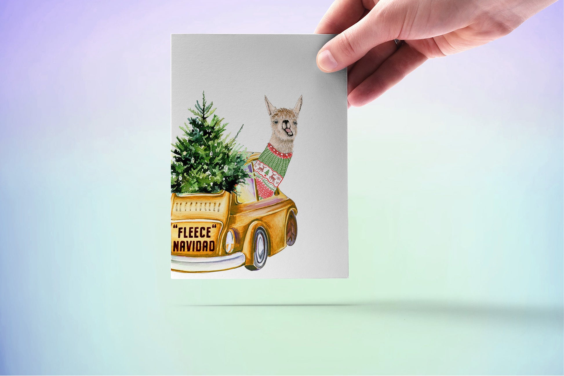 Llama Christmas Card Funny - Feliz Navidad - Alpaca Holiday Cards For Best Friends