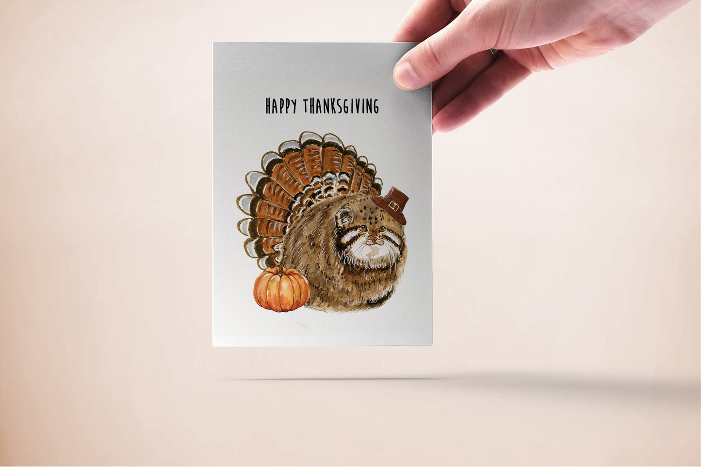 Maul Pallas Cat Thanksgiving Cards Funny - Turkey Fall Seasons Greeting Card Set