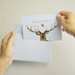 Funny Hanukkah Card - Cardinal Oh Deer Menorah Candles
