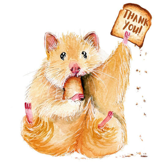 Hamster A Toast To The Host - Shower Hostess Thank You Card Funny