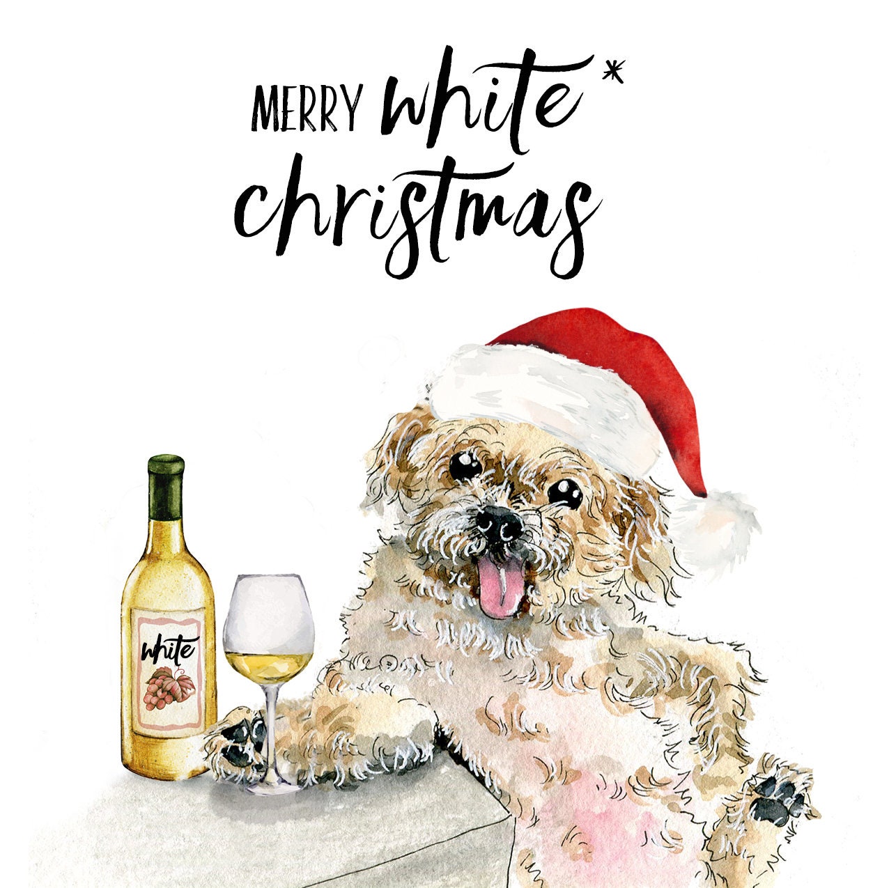 Dog Christmas Cards Funny - Handmade Holiday Card Set - Dog Mom Holiday Gift For Her - Pitbull Dachshund Bichon Frise Bolognese