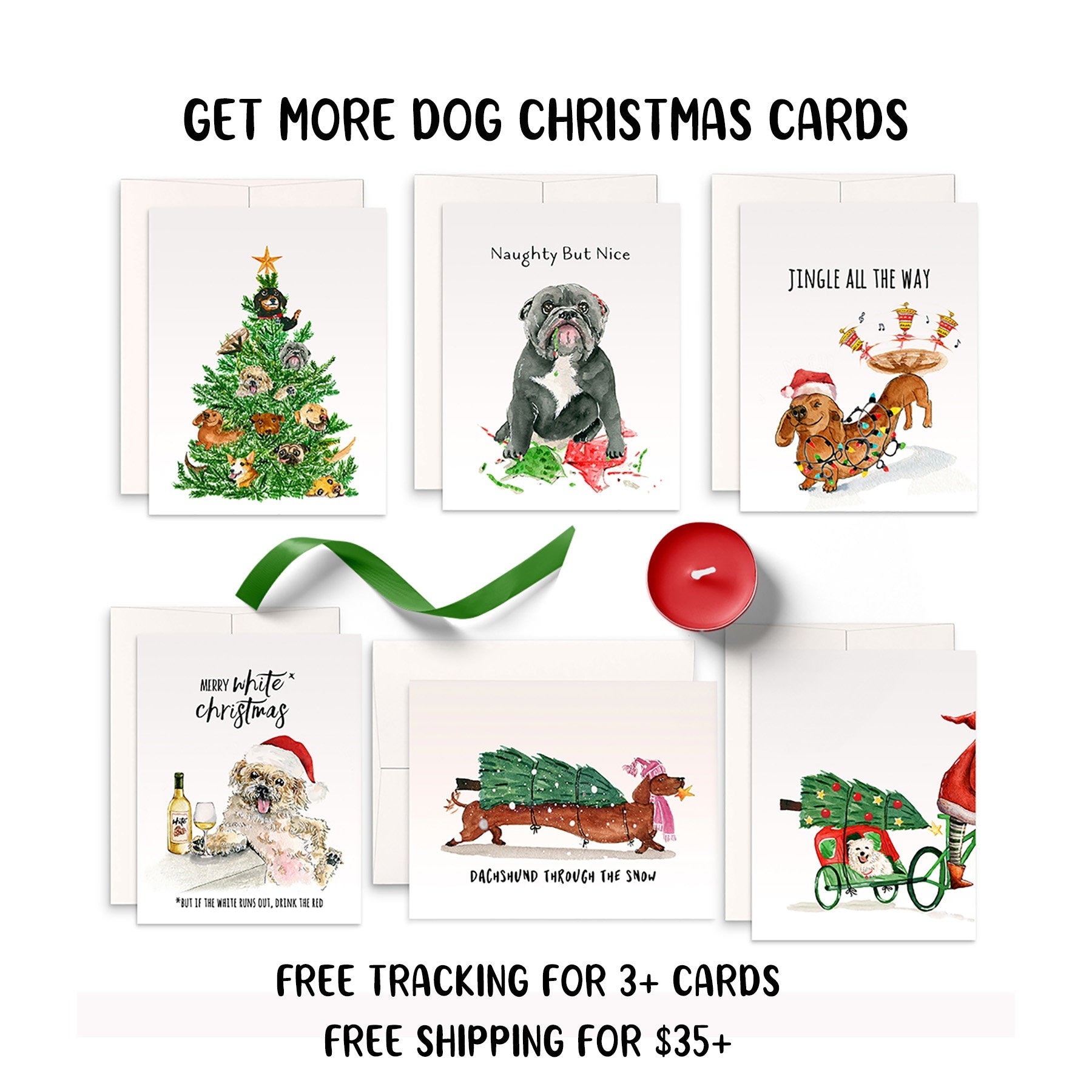 Bald To Bold Husky Dog Christmas Card Funny - Christmas Gifts For Men - Happy Holiday Cards For Dog Lover - Liyana Studio Handmade