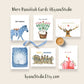 Latkes Dog Funny Hanukkah Cards Set - Latke Love Chanukah Cards For Dog Lovers - Handmade Greeting Cards By Liyana Studio