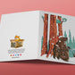 Bear Christmas Card Funny - Snow Woodland Animal Christmas Cards - Bear Family Kid