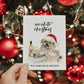 White Christmas Card Funny - Punny Holiday Wine Card For Friends