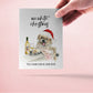 White Christmas Card Funny - Punny Holiday Wine Card For Friends