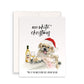 White Christmas Card Funny - Punny Holiday Wine Card For Friends