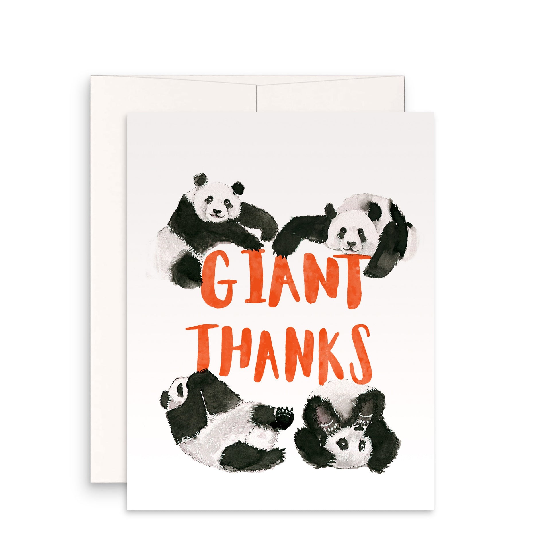 Giant Panda Bear Funny Thank You Cards For Friends - Baby Shower Thank You Gift